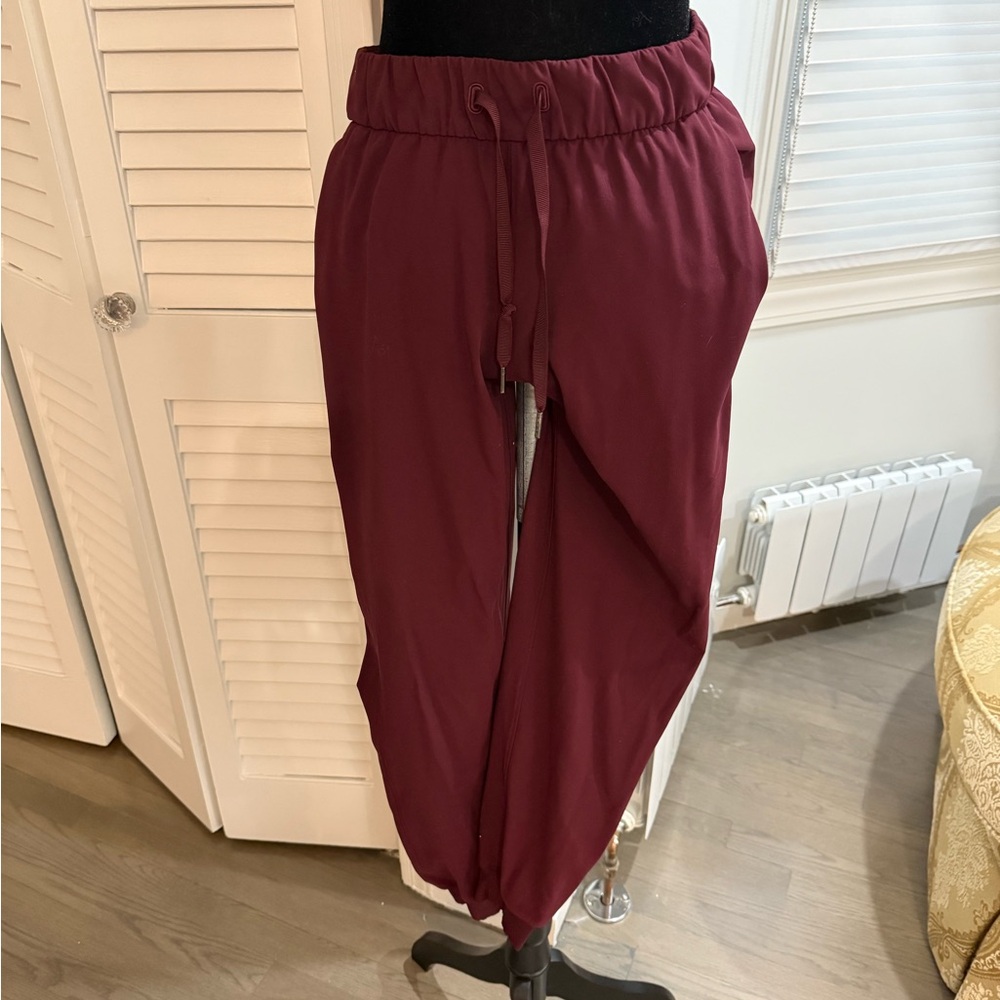 Lululemon Athletica Burgundy Track Pants